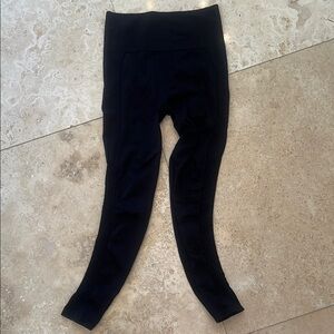 Fabletics High Waist Black Leggings with Side Detail Down Leg Size XS